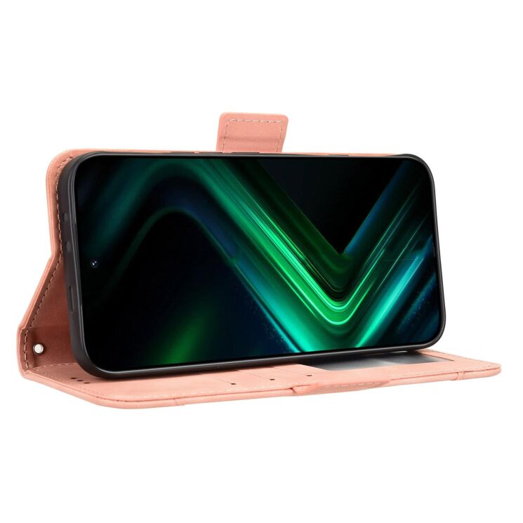 Чехол-книжка с карманами Deexe Wallet Stand для Infinix GT 50 Pro - Pink: фото 6 из 15