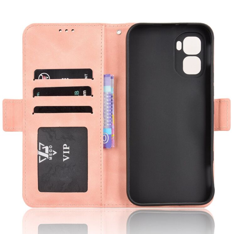 Чехол-книжка с карманами Deexe Wallet Stand для Infinix GT 50 Pro - Pink: фото 4 из 15