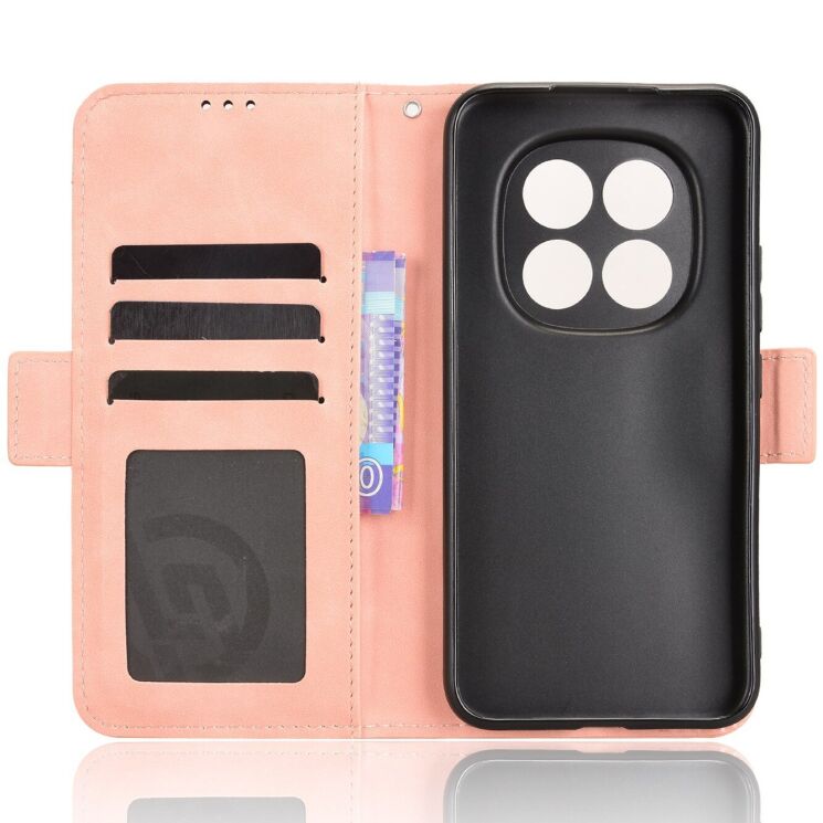 Чехол-книжка с карманами Deexe Wallet Stand для Xiaomi Redmi Note 15 Pro - Pink: фото 3 из 15