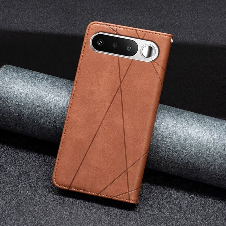 Чохол-книжка з кишеньками UniCase Geometric Pattern для Realme 16 - Brown: фото 5 з 10