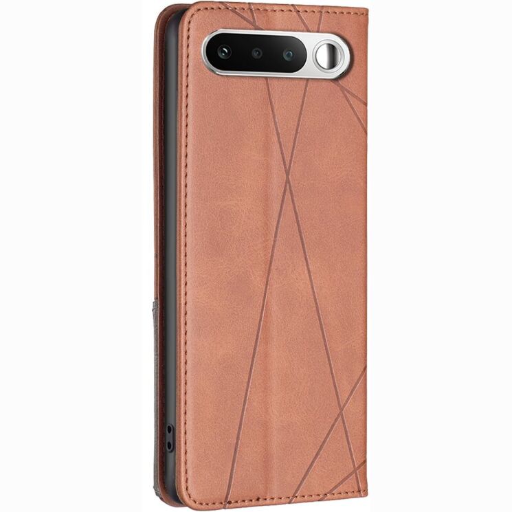 Чохол-книжка з кишеньками UniCase Geometric Pattern для Realme 16 - Brown: фото 3 з 10