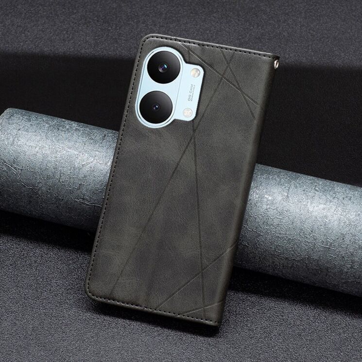 Чехол-книжка с карманами UniCase Geometric Pattern для Xiaomi Poco X8 Pro Max - Black: фото 6 из 11