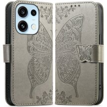 Чехол-книжка с рисунком UniCase Butterfly Pattern для OPPO Reno 16 / 16 Pro - Grey: фото 1 из 14