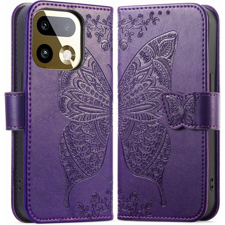 Чехол-книжка с рисунком UniCase Butterfly Pattern для Realme 16 Pro - Dark Purple (428030DV) Чехол-книжка с рисунком UniCase Butterfly Pattern для Realme 16 Pro - Dark Purple: фото 1 из 9