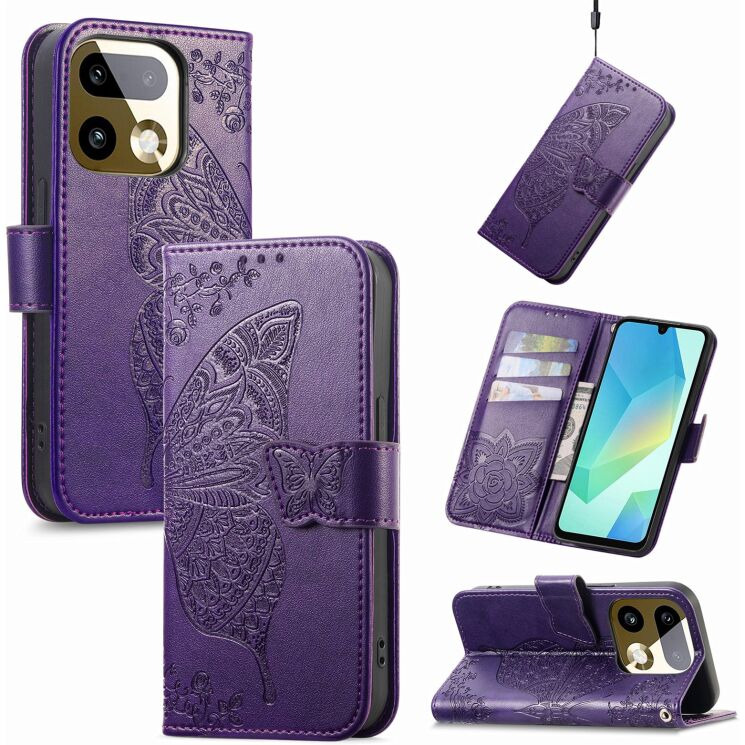 Чехол-книжка с рисунком UniCase Butterfly Pattern для Realme 16 Pro - Dark Purple (428030DV) Чехол-книжка с рисунком UniCase Butterfly Pattern для Realme 16 Pro - Dark Purple: фото 7 из 9