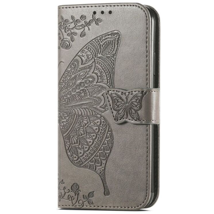 Чехол-книжка UniCase Butterfly Pattern для Motorola Edge 50 Pro - Grey: фото 4 из 8