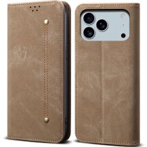 Чохол-книжка UniCase Jeans Wallet для Apple iPhone 17 Pro - Khaki: фото 1 з 6