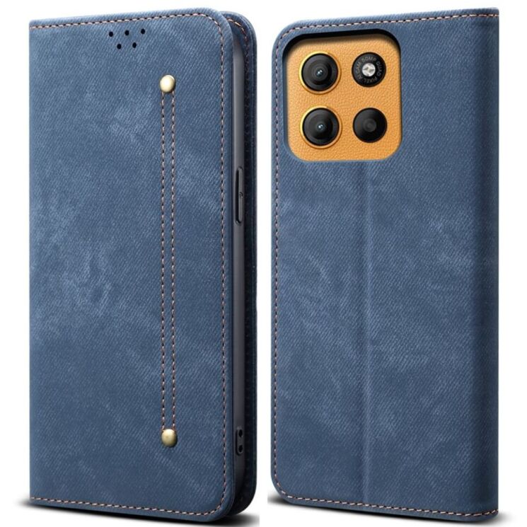 Чехол-книжка UniCase Jeans Wallet для Motorola Moto G15 - Blue: фото 1 из 6