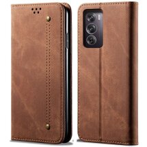 Чехол-книжка UniCase Jeans Wallet для OPPO Reno 12 Pro - Coffee: фото 1 из 6