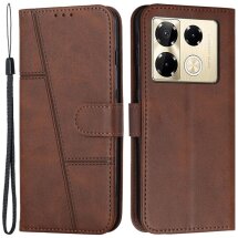Чохол-книжка UniCase Jet Cover для Infinix Note 40 Pro - Brown: фото 1 з 11