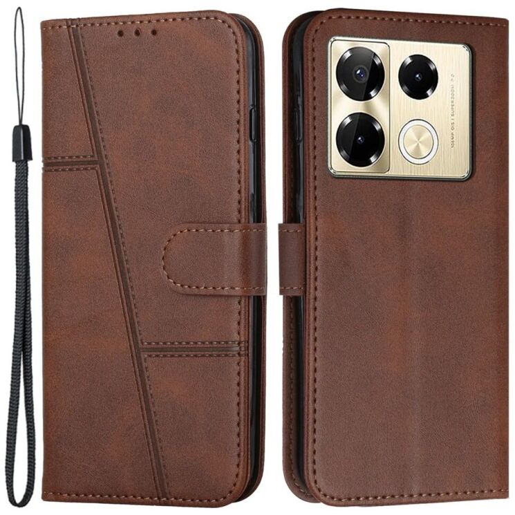Чехол-книжка UniCase Jet Cover для Infinix Note 40 Pro - Brown: фото 1 из 11