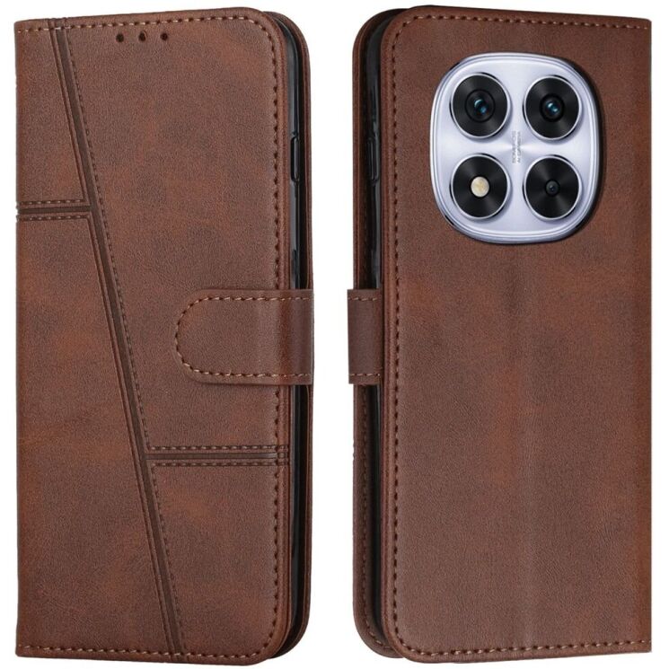 Чехол-книжка UniCase Jet Cover для Xiaomi Redmi Note 14 Pro 5G / Note 14 Pro Plus / Poco X7 - Brown: фото 1 из 10