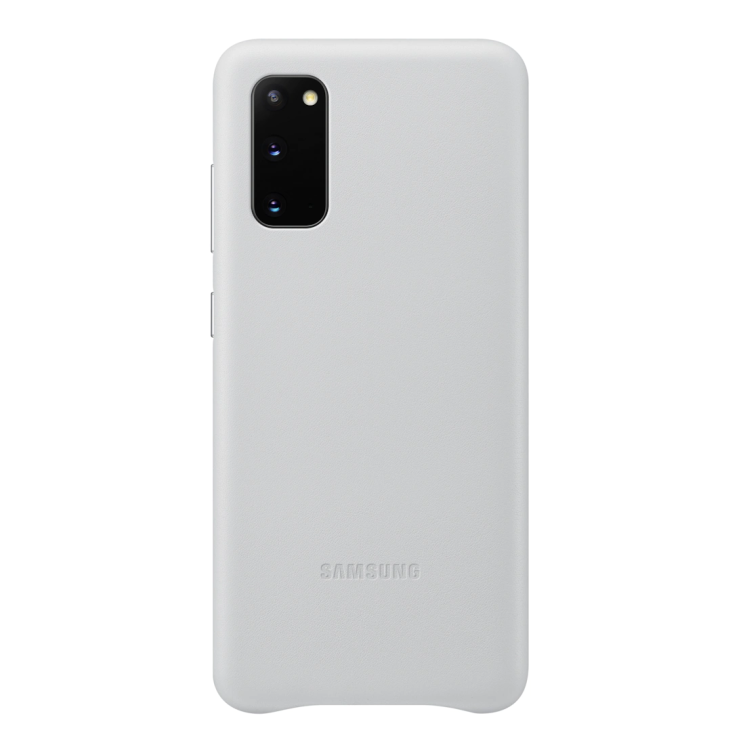 Чехол Leather Cover для Samsung Galaxy S20 (G980) EF-VG980LSEGRU - Grayish White: фото 1 из 4