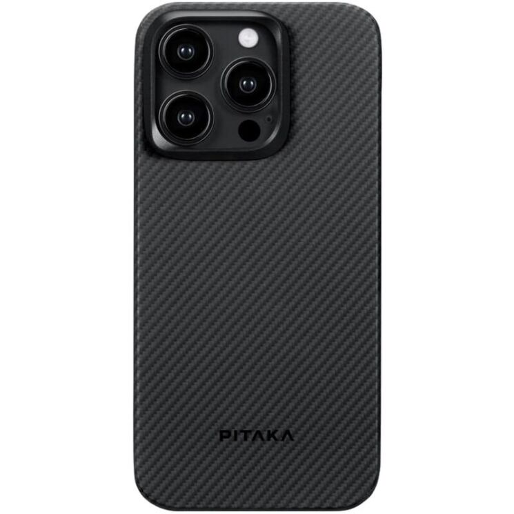 Чехол Pitaka MagEZ Case 4 для iPhone 15 Pro Max (KI1501PMA) - 600D Black / Grey (Twill): фото 1 из 10