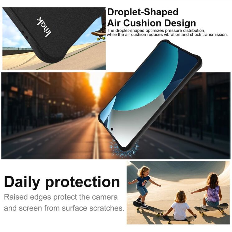 Чехол с усиленными углами IMAK Airbag Sand Case для Xiaomi Redmi Note 15 Pro - Matte Black: фото 9 из 9