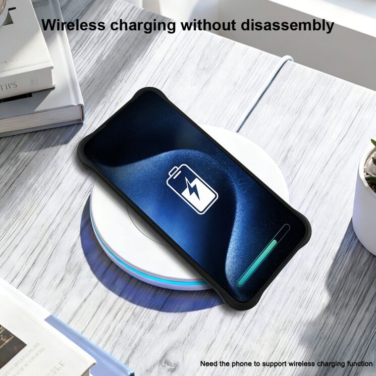 Чехол с усиленными углами IMAK Airbag Sand Case для Xiaomi Redmi Note 15 Pro - Matte Black: фото 4 из 9