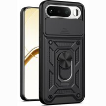 Чехол с защитой камеры Deexe Armor Shield для Realme 16 - Black: фото 1 из 9