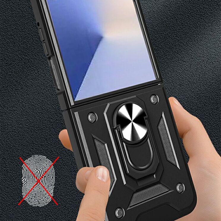 Чехол с защитой камеры Deexe Armor Shield для Samsung Galaxy Flip 8 - Green: фото 5 из 10