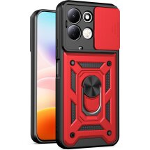 Чохол із захистом камери Deexe Armor Shield для Xiaomi Redmi 17 - Red: фото 1 з 9