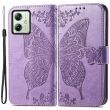 Чехол UniCase Butterfly Pattern для Motorola Moto G54 / G54 Power - Light Purple (340246LV)