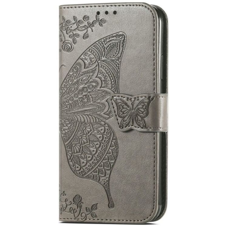 Чехол UniCase Butterfly Pattern для Motorola Moto G55 - Grey: фото 5 из 7