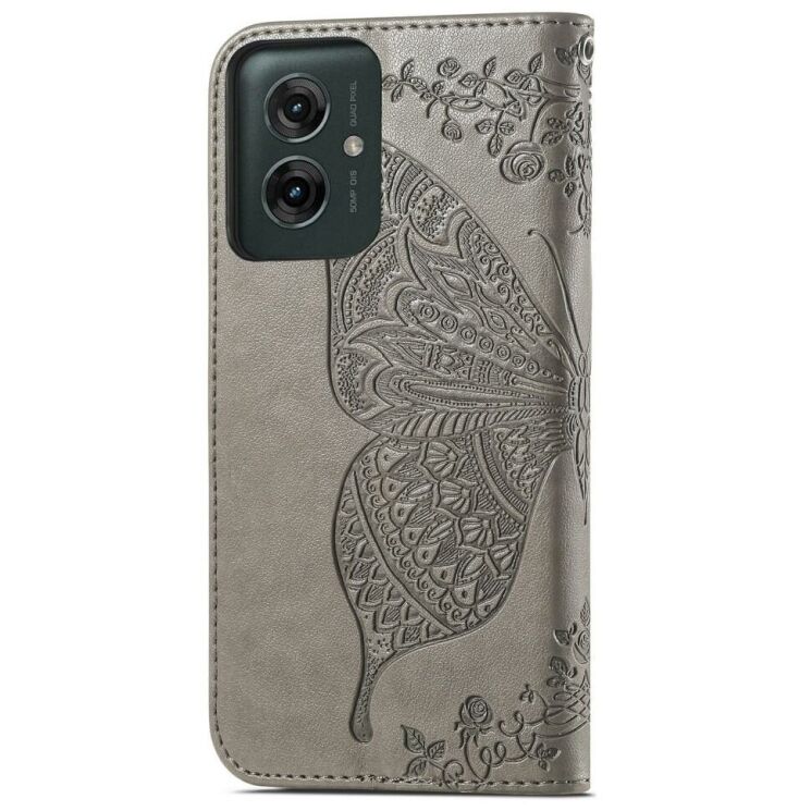 Чехол UniCase Butterfly Pattern для Motorola Moto G55 - Grey: фото 6 из 7