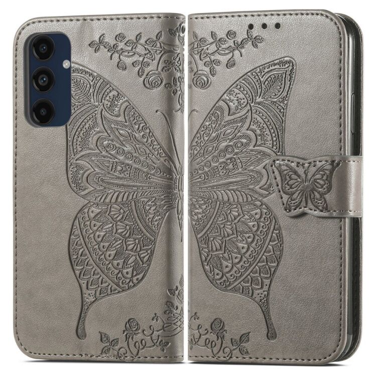 Чехол UniCase Butterfly Pattern для Samsung Galaxy A16 (A165) - Grey: фото 1 из 6