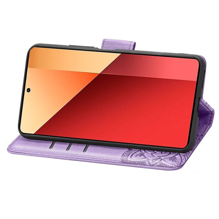 Чехол UniCase Butterfly Pattern для Xiaomi Redmi Note 13 Pro 4G / Poco M6 Pro - Light Purple: фото 3 из 8