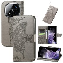 Чехол UniCase Butterfly Pattern для Xiaomi Redmi Note 14 Pro - Grey: фото 1 из 11