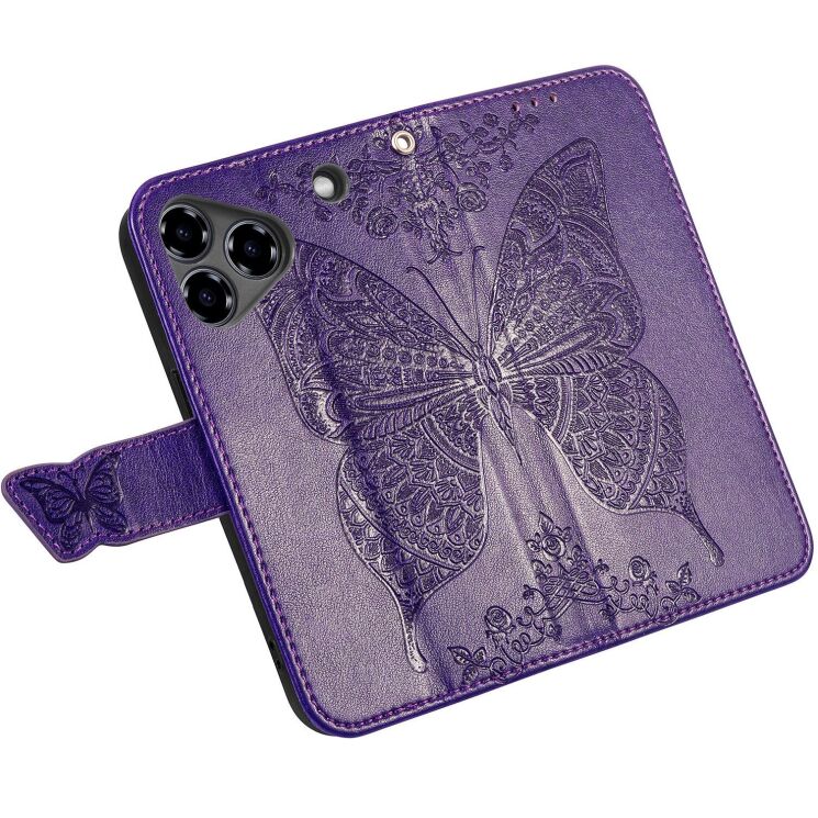 Чехол UniCase Butterfly Pattern для ZTE Blade A76 - Dark Purple: фото 4 из 10