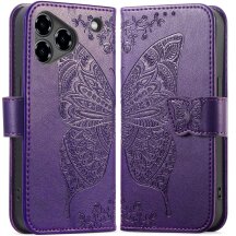 Чехол UniCase Butterfly Pattern для ZTE Blade A76 - Dark Purple: фото 1 из 10
