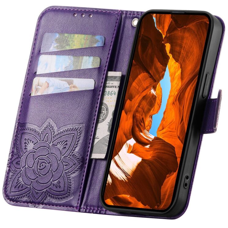Чехол UniCase Butterfly Pattern для ZTE Blade A76 - Dark Purple: фото 2 из 10