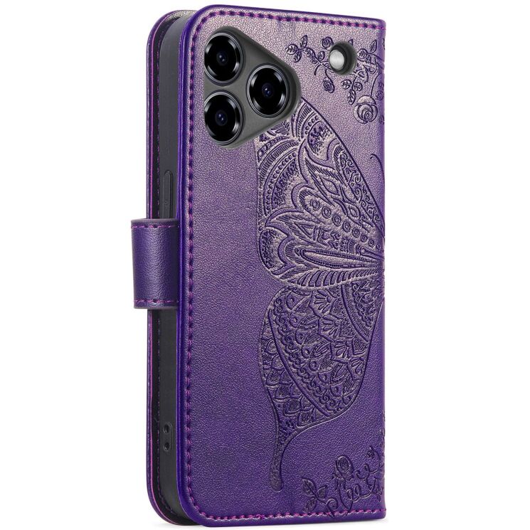 Чехол UniCase Butterfly Pattern для ZTE Blade A76 - Dark Purple: фото 6 из 10