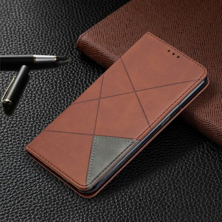 Чехол-книжка с кармашками UniCase Geometric Pattern для OPPO A31 - Coffee: фото 8 из 10