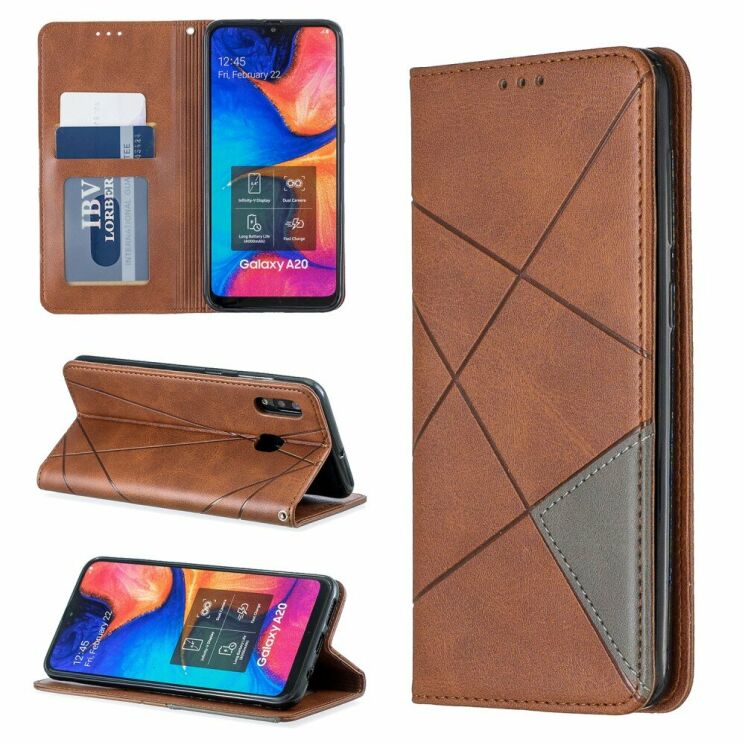 Чохол UniCase Geometric Pattern для Samsung Galaxy A20 (A205) / A30 (A305) - Coffee: фото 1 з 11