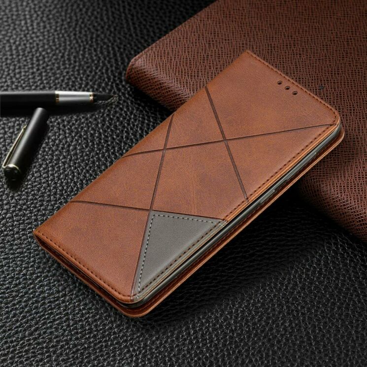 Чохол UniCase Geometric Pattern для Samsung Galaxy A20 (A205) / A30 (A305) - Coffee: фото 2 з 11