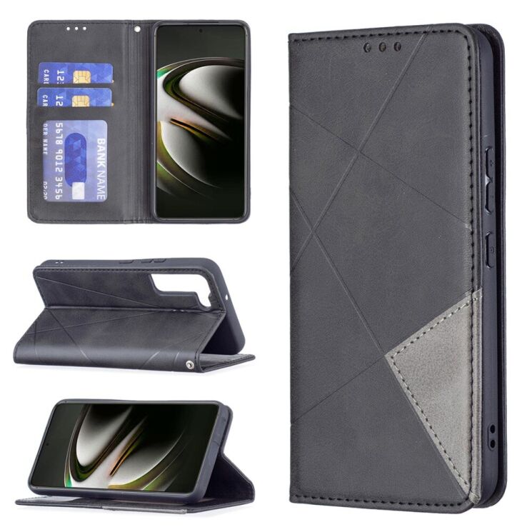 Чехол UniCase Geometric Pattern для Samsung Galaxy S22 (S901) - Black: фото 6 из 9