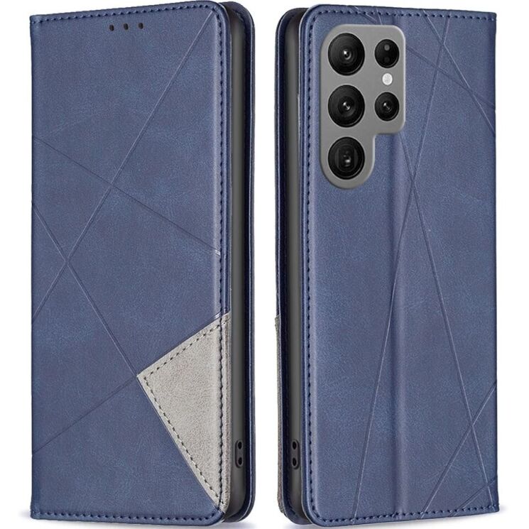 Чехол UniCase Geometric Pattern для Samsung Galaxy S24 Ultra - Blue: фото 1 из 8