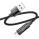 Кабель Hoco U125 Benefit USB to Lightning (2.4A, 1.2m) - Black (896231B). Фото 3 з 7