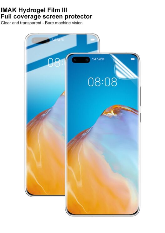 Комплект защитных пленок IMAK Full Coverage Hydrogel Film для Huawei P40 Pro: фото 7 из 18