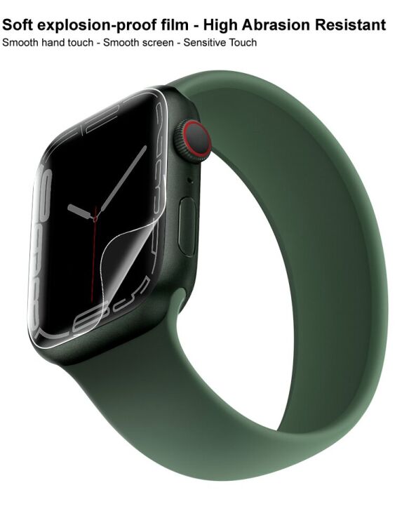 Комплект захисних плівок IMAK Hydrogel Film для Apple Watch 41 mm (7 / 8 / 9 Series): фото 6 з 11