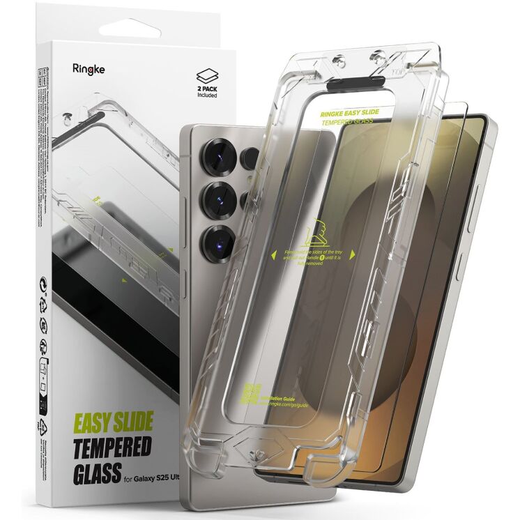 Комплект захисних стекол (2шт) Ringke Easy Slide Tempered Glass для Samsung Galaxy S25 Ultra (S938) 8800274969469: фото 1 з 18