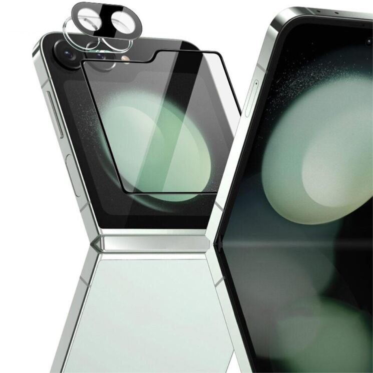 Комплект защитных стекол (на экран и камеру) Imak Protector Set для Samsung Galaxy Flip 6 - Black: фото 2 из 13