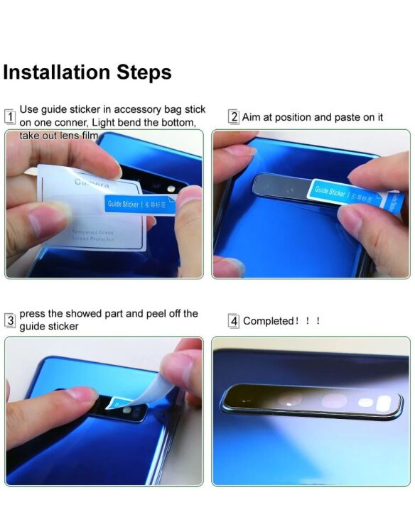 Комплект защитных стекол (на экран и камеру) Imak Protector Set для Samsung Galaxy Flip 6 - Black: фото 12 из 13