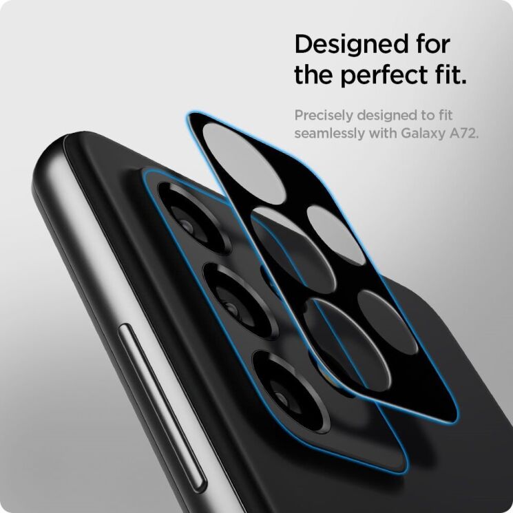 Комплект защитных стекол Spigen (SGP) Optik Lens Protector для Samsung Galaxy A72 (А725) - Black: фото 6 из 7
