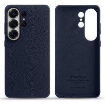 Кожаный чехол MELKCO Leather Case Magnetic для Samsung Galaxy S26 Ultra (S948) - Dark Blue: фото 1 из 4