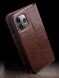 Кожаный чехол QIALINO Classic Case для Apple iPhone 12 Pro Max - Brown (253444Z). Фото 14 из 16