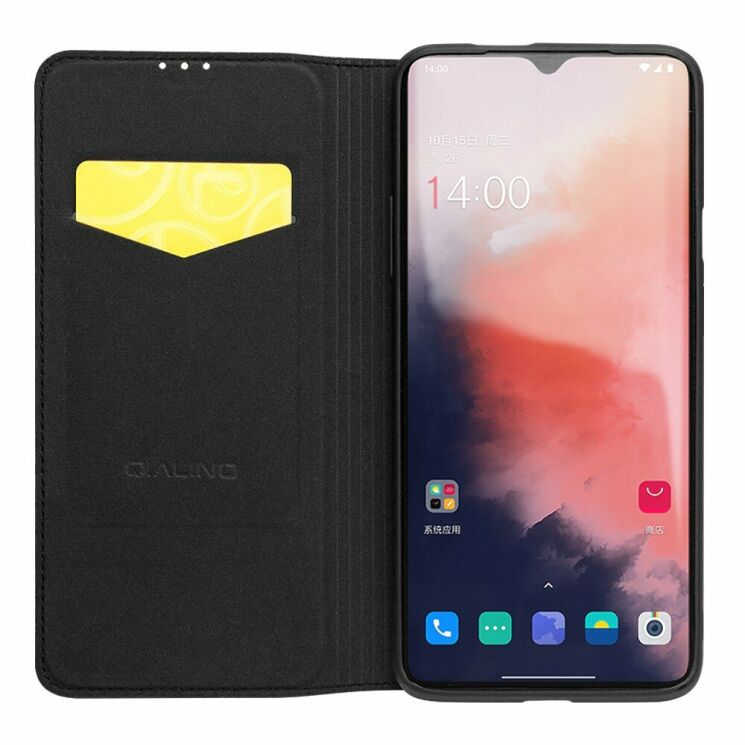 Кожаный чехол QIALINO Classic Case для OnePlus 7T - Black: фото 2 из 13