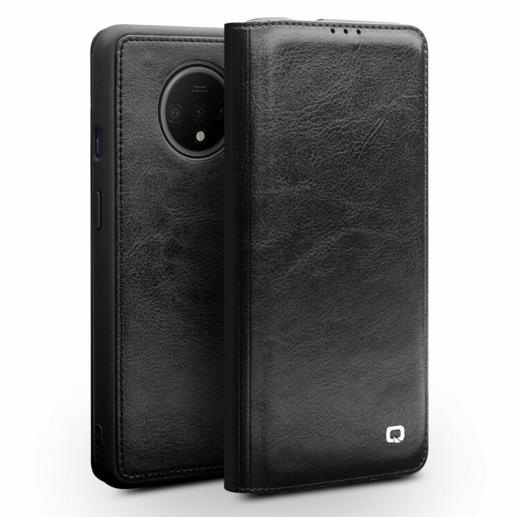 Кожаный чехол QIALINO Classic Case для OnePlus 7T - Black: фото 1 из 13