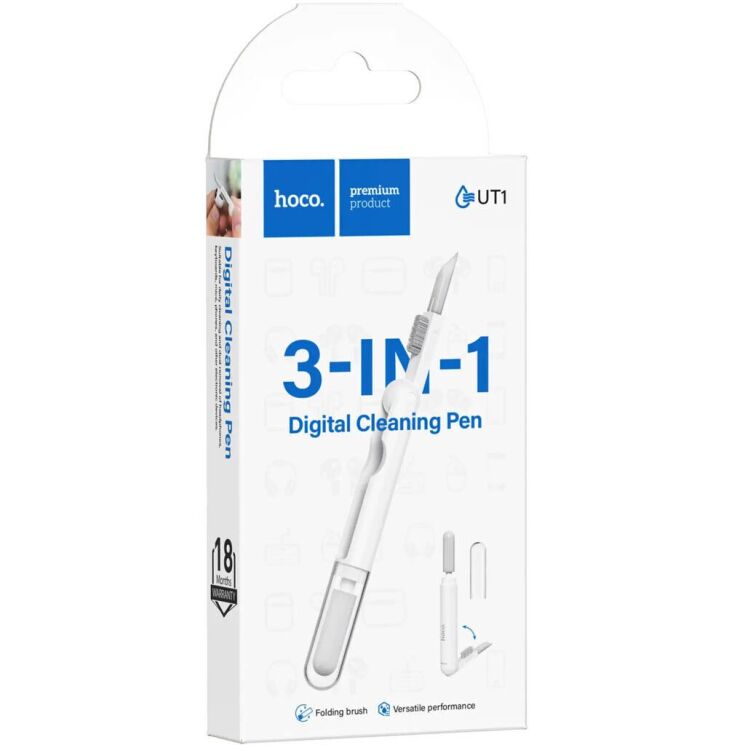 Набір для чищення гаджетів Hoco UT1 Mr.Gadget 3 in 1 - White: фото 6 з 6